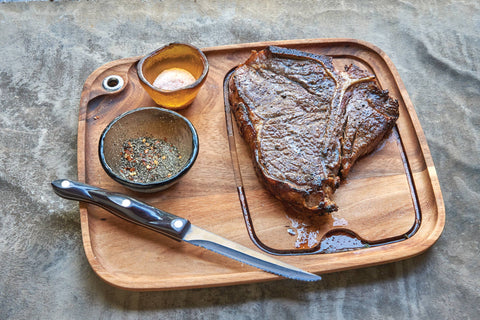 Ironwood Fort Worth Steak Plate, Acacia Wood, 11" x 13" - Fox Run Brands