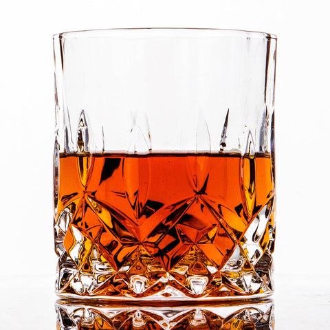 Crystal Cut Old Fashioned Whiskey Glasses, 10oz (Set of 2) - Lemonsoda
