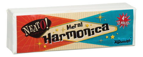 Neato! Metal Harmonica, 10 Holes, 4 in - Toysmith