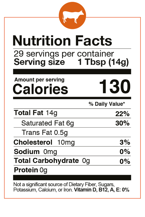 Grass Fed Tallow 14 oz - Fatworks