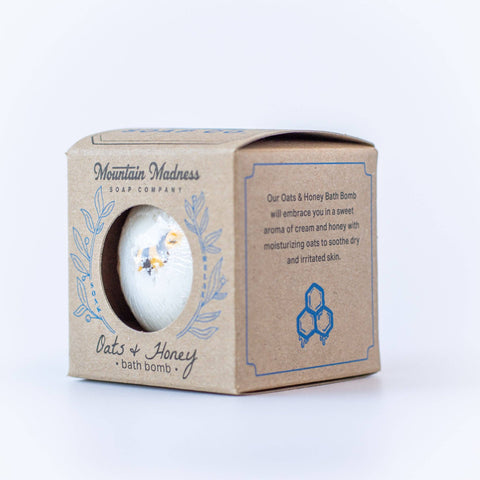 Oats & Honey Bath Bomb - Mountain Madness Soap Co.