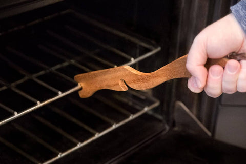 Ironwood Ipswich Oven Rack Push/Pull, Acacia Wood, 13" - Fox Run Brands