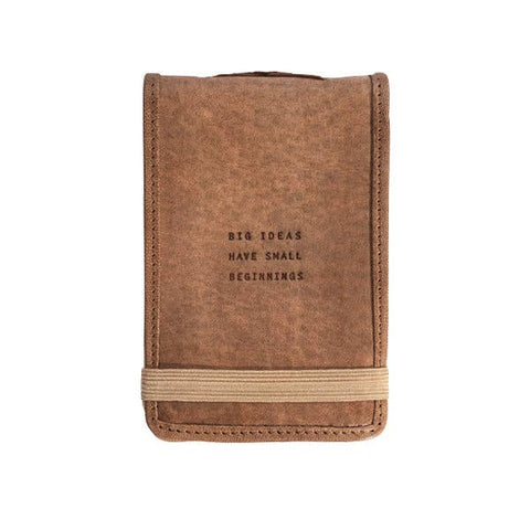 Mini Big Ideas Leather Journal, 4"x6" - Sugarboo & Co