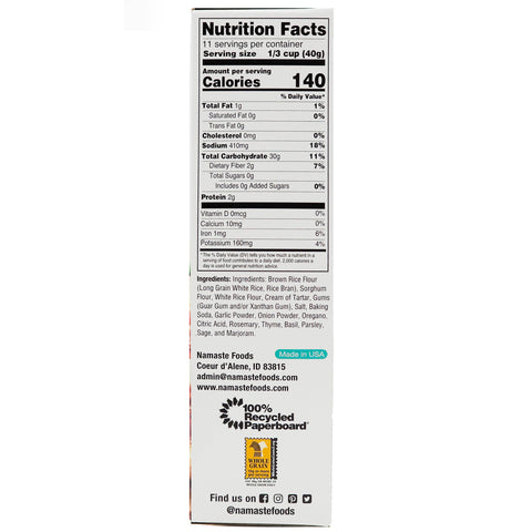 Gluten Free Pizza Crust Mix, 16 oz - Namaste Foods