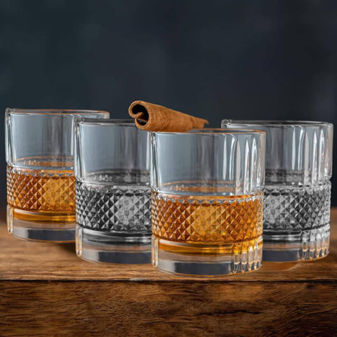 Old Fashioned Vintage Whiskey Glass, 10oz (Set of 4) - Lemonsoda