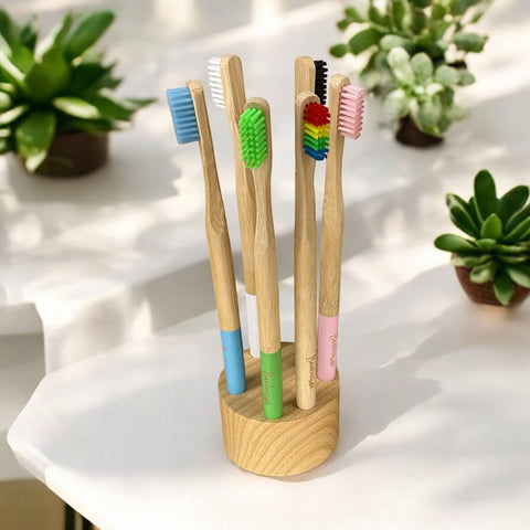 Adult Bamboo Toothbrush, White - Bamboo Switch