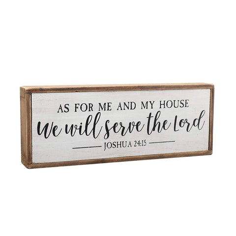 Small As for Me and My House Wood Bible Verse Sign - Paris Loft Inc