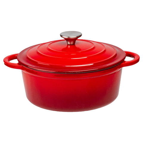 Enameled Cast Iron Dutch Oven: 5 Qt. Teal Blue - Lexi Home