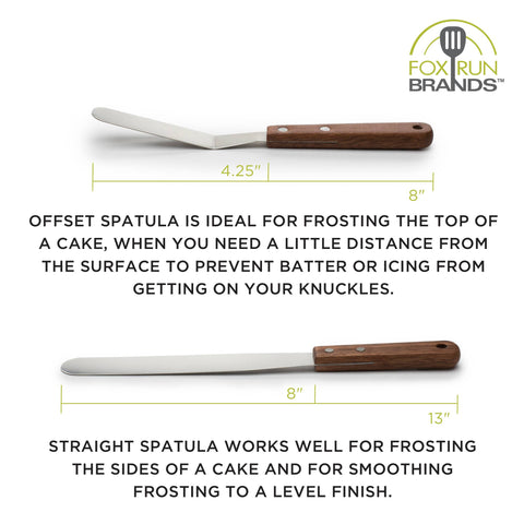 Stainless Steel Icing Spatula and Smoother, Set of 2 - Fox Run Brands