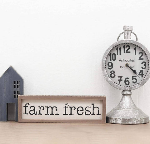 Farm Fresh Solid Pine Wood Sign - Paris Loft Inc