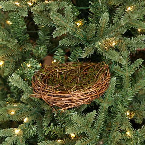 Twiggy Bird Nest with Moss - Holiday Depot Inc.