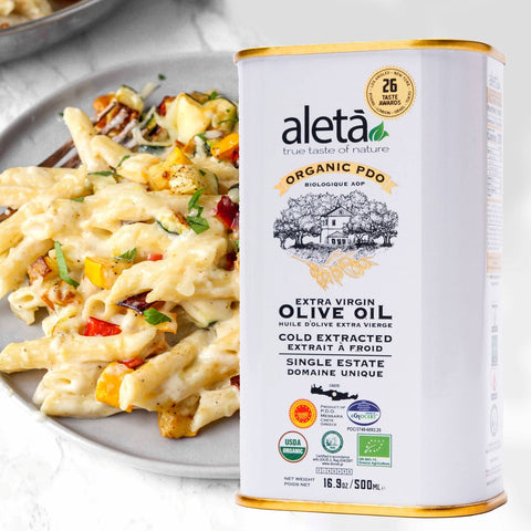 Greek Extra Virgin Olive Oil, 16.9 oz tin, Organic Single Estate - Aleta Farms