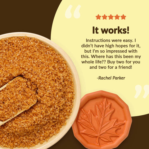 Brown Sugar Saver - Maple Leaf Design - JBK Pottery