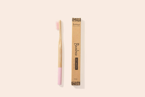 Adult Bamboo Toothbrush, White - Bamboo Switch