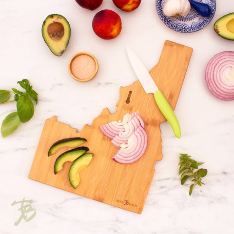 Destination Idaho State-Shaped Serving & Cutting Board - Totally Bamboo