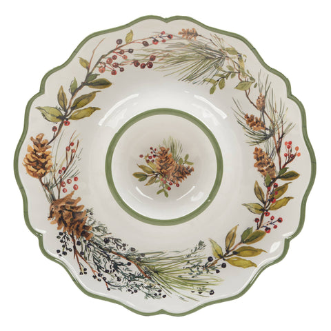Winters Forest Christmas - Chip & Dip 14.5 in - Certified International
