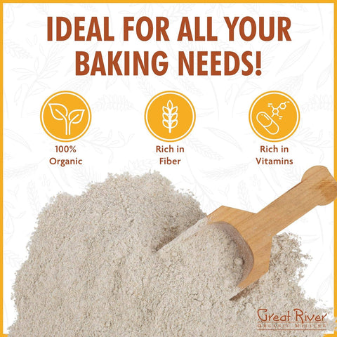 Organic Dark Rye Flour (1.25 Lb): 20oz - Great River Milling