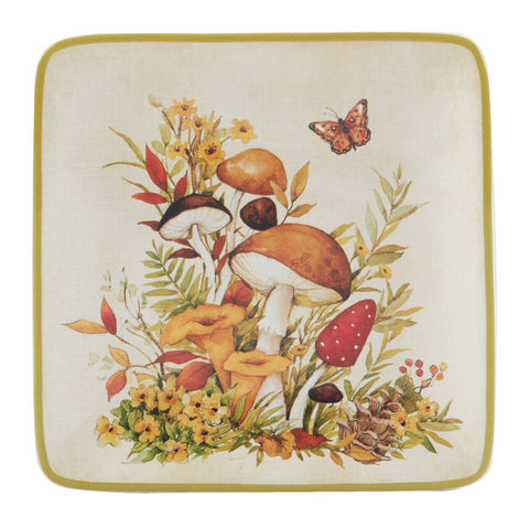 Woodland Critters Fall Canape Plate 6 in Assorted - Certified International