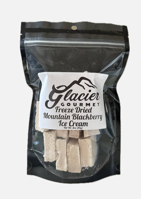 Freeze Dried Mountain Blackberry Ice Cream, 3 oz Bag - Glacier Gourmet