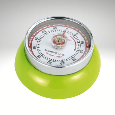 Retro Kitchen Timer, Kiwi, 2.75” x 1.25" - Frieling USA