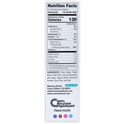 Gluten Free Brownie Mix, 15oz - Namaste Foods