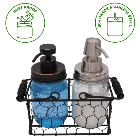 Soap Pump Lid Kit, Regular Mouth Jars, Oil Rubbed Bronze - Mason Jar Lifestyle
