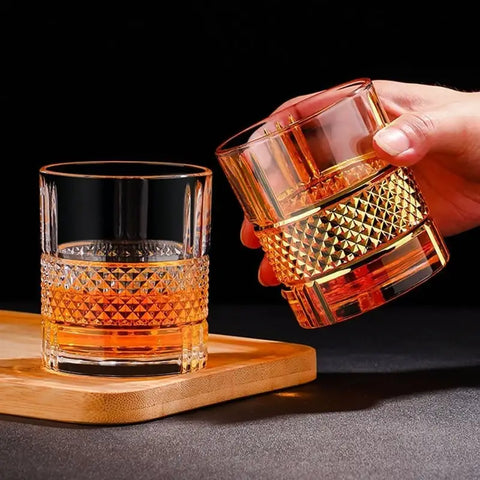Old Fashioned Vintage Whiskey Glass, 10oz (Set of 4) - Lemonsoda