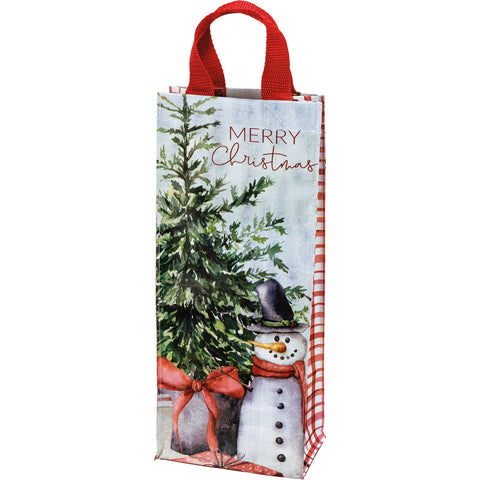 Merry Christmas Wine Tote - Primitives by Kathy