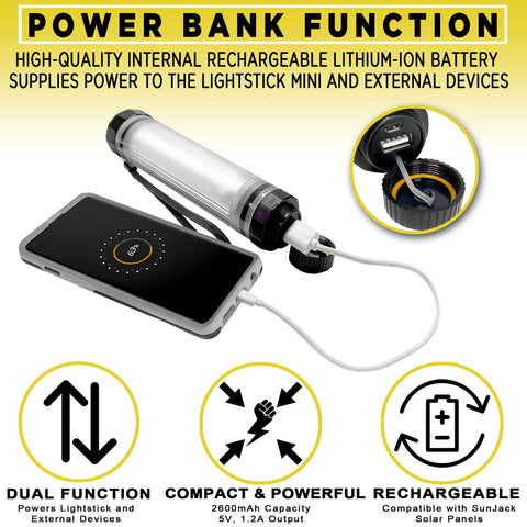 Waterproof LightStick Mini with Powerbank - SunJack