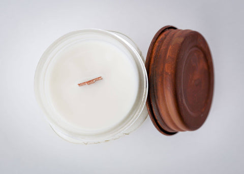 Pineapple Sage, 8 oz Soy Wax Candle, Wood Wick - Woodsy Wicks