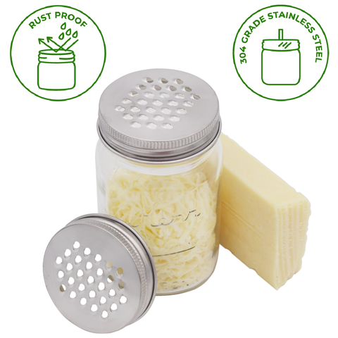 Grater / Shredder Lid for Mason Jars: Wide mouth - Mason Jar Lifestyle