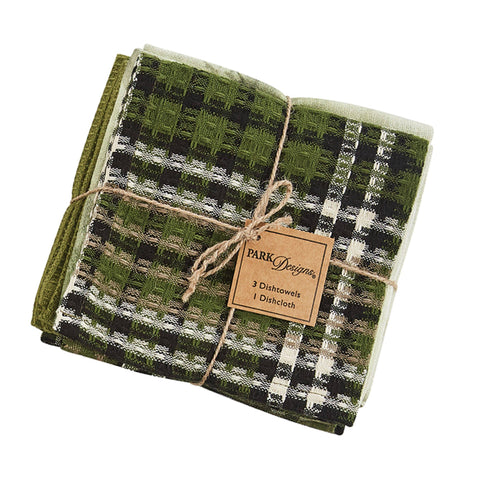 Watercolor Wildlife 3 Dishtowel 1 Dishcloth Set - Park Designs
