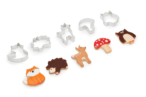 Woodland Animal Cookie Cutters, Set of 5, 4" - Fox Run Brands