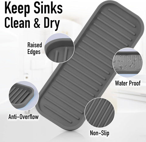 Silicone Sponge Holder for Kitchen Sink: Gray - Zulay Kitchen