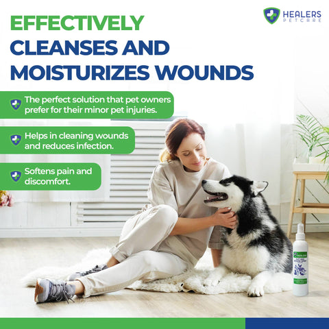 Wound Cleanser For Pets: 8 oz - Healers PetCare
