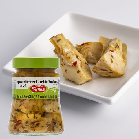 Fratelli D'Amico Artichokes In Oil "Roman Style", 9.9 oz - Wholesale Italian Food