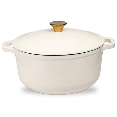 Enameled Cast Iron Dutch Oven: 6 Qt. Teal Blue - Lexi Home