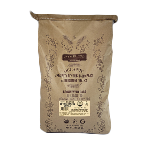 Organic Petite Crimson Lentils, $7.00/lb - Timeless