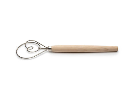 Danish Dough Whisk, Stainless Steel and Wood, 12" - Fox Run Brands
