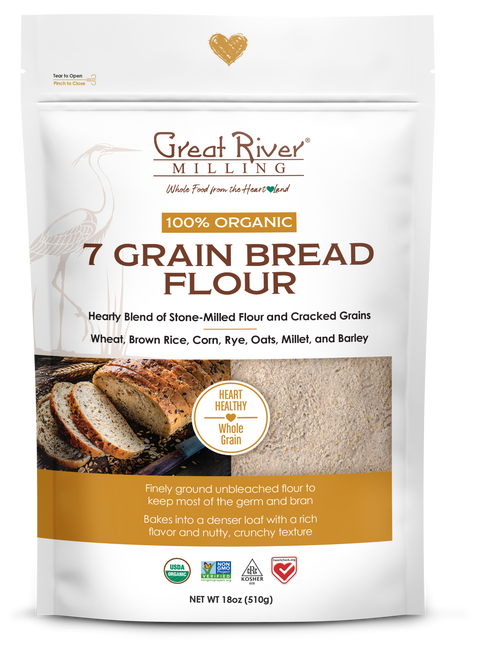 Organic 7 Grain Bread Flour 18oz - Great River Milling