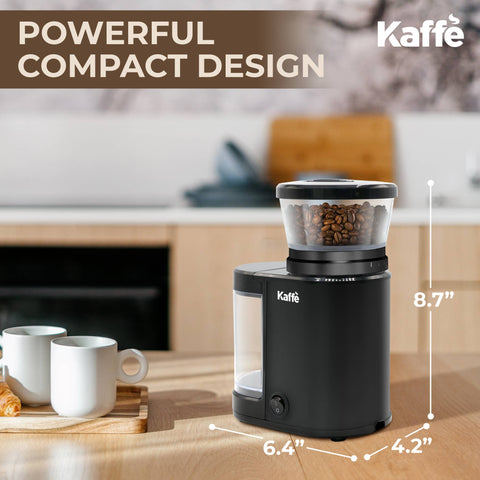 Electric Burr Coffee Grinder, 5.5 oz, Stainless Steel- Kaffe