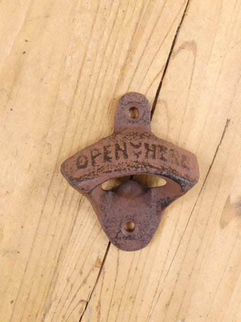 Open Here - A Vintage-Styled Cast Iron Bottle Opener - Midwest Craft House