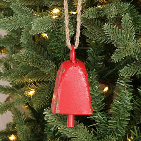 Vintage Red Cow Bell with Loop - Holiday Depot Inc.