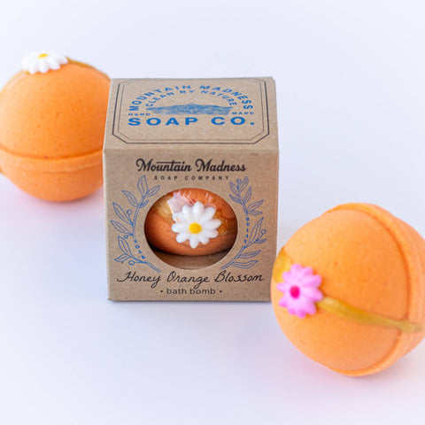 Honey Orange Blossom Bath Bomb - Mountain Madness Soap Co.