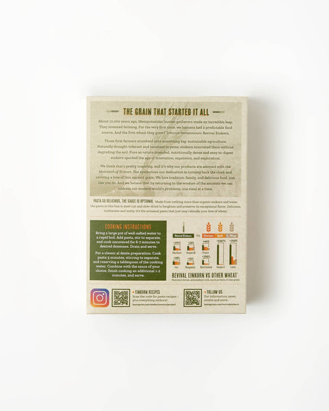 Organic Einkorn Penne, 8.8 oz - Revival Einkorn