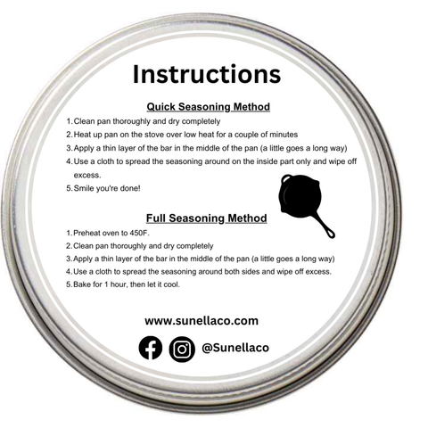 Cast Iron Seasoning - Sunella Co.