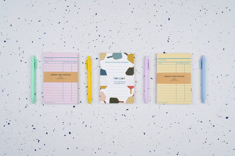 Library Card Notepad - Pink - Marigold Press