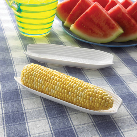 Corn on the Cob Dish, Set of 2, 3" x 8.5" - Fox Run Brands