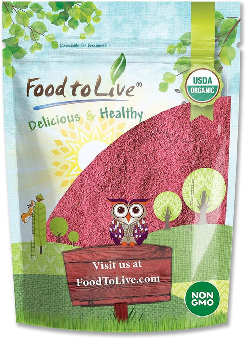 Organic Raspberry Powder – Non-GMO, Raw, Vegan Superfood: 0.25 Pound - Food To Live