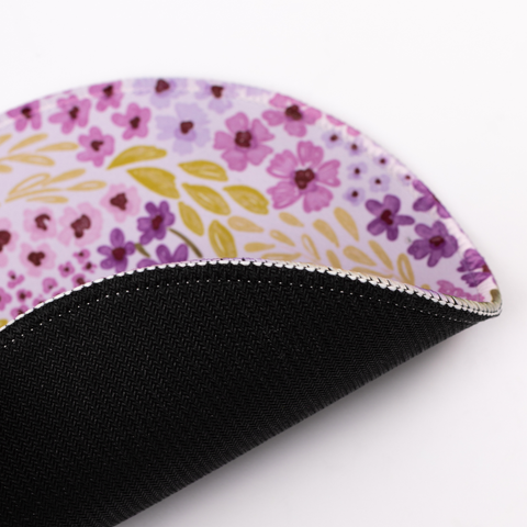 Lilac Floral Mousepad, 8.5" diameter - Elyse Breanne Design